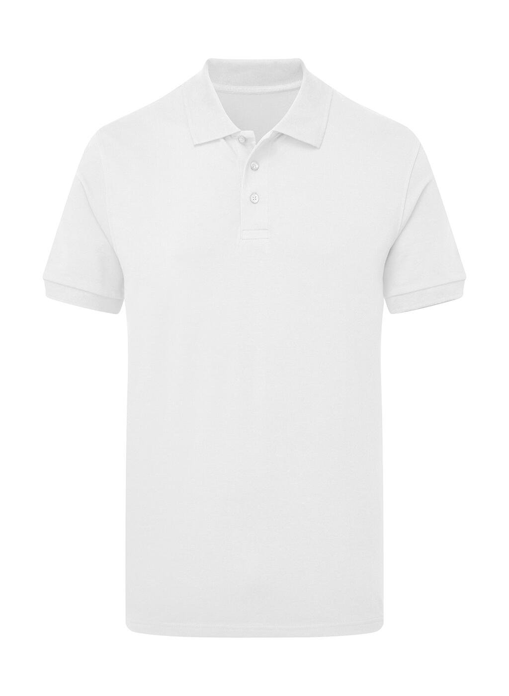 Polo Signature Stretch sin etiqueta hombre White