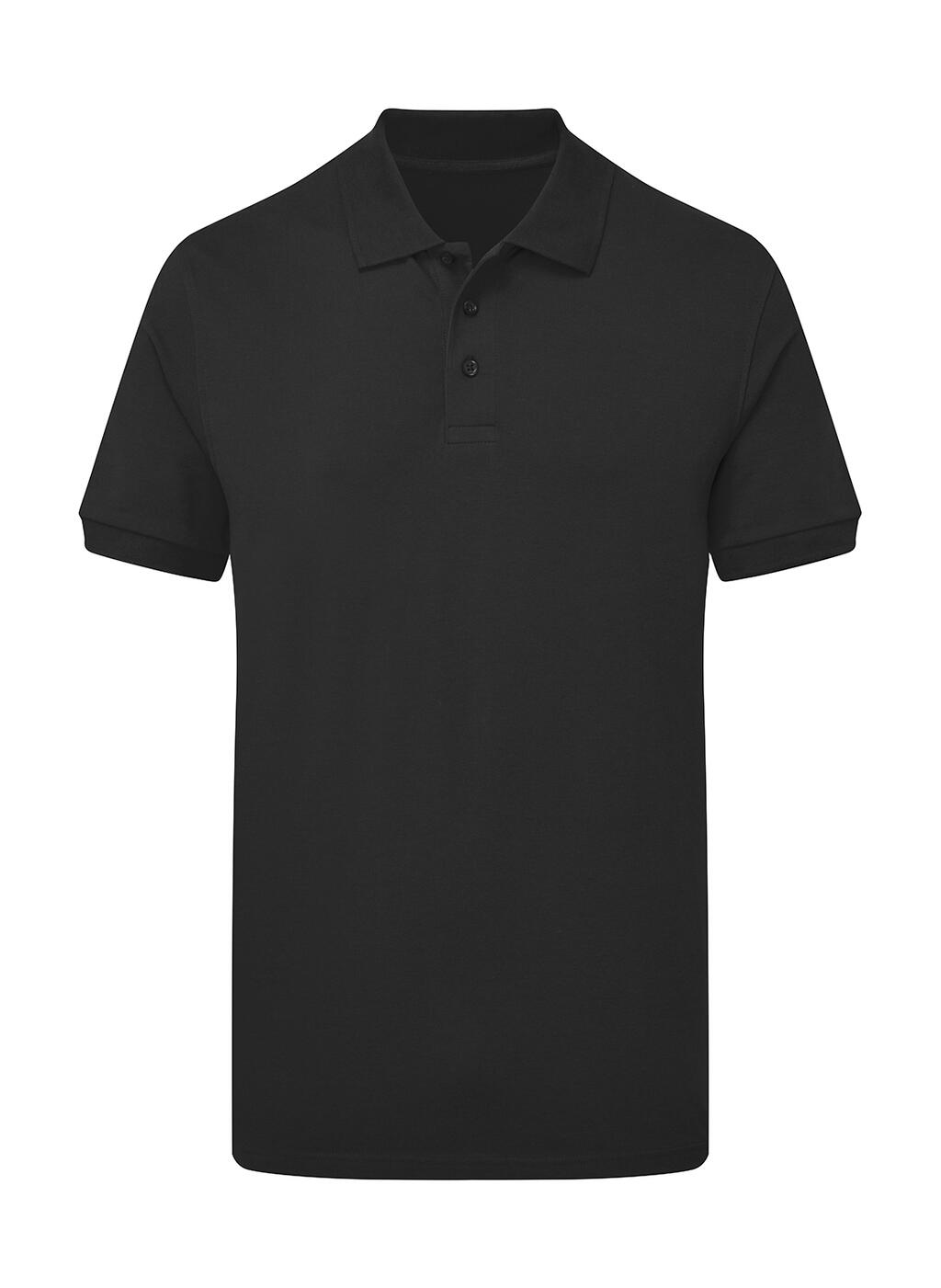 Polo Signature Stretch sin etiqueta hombre Dark Black