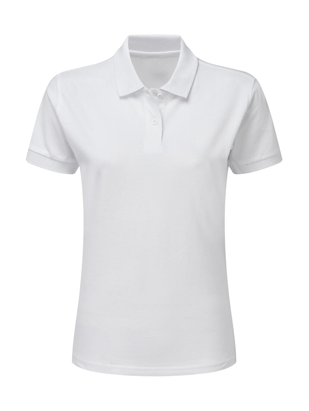 Polo piqué algodón mujer White