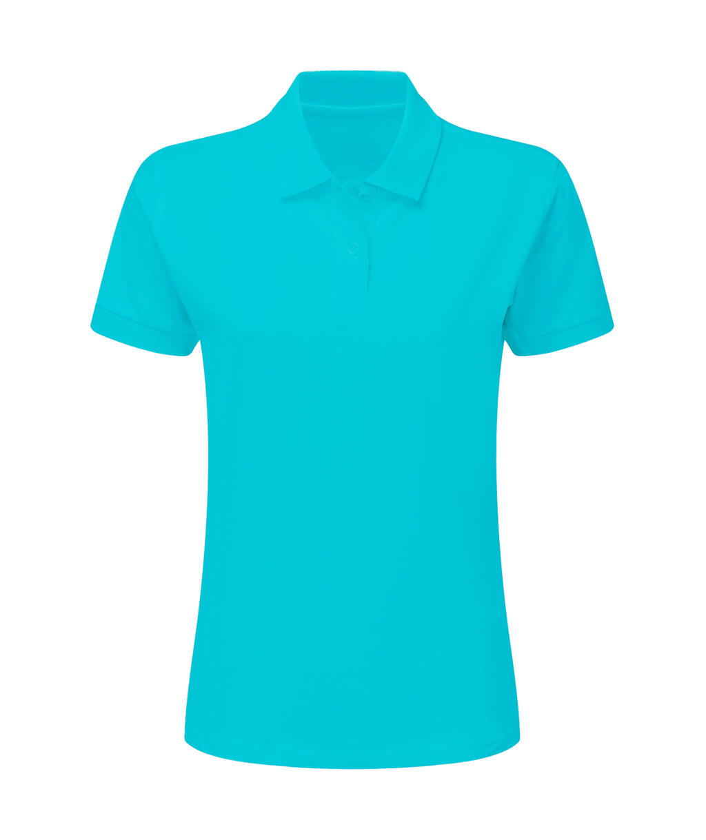 Polo piqué algodón mujer Turquoise