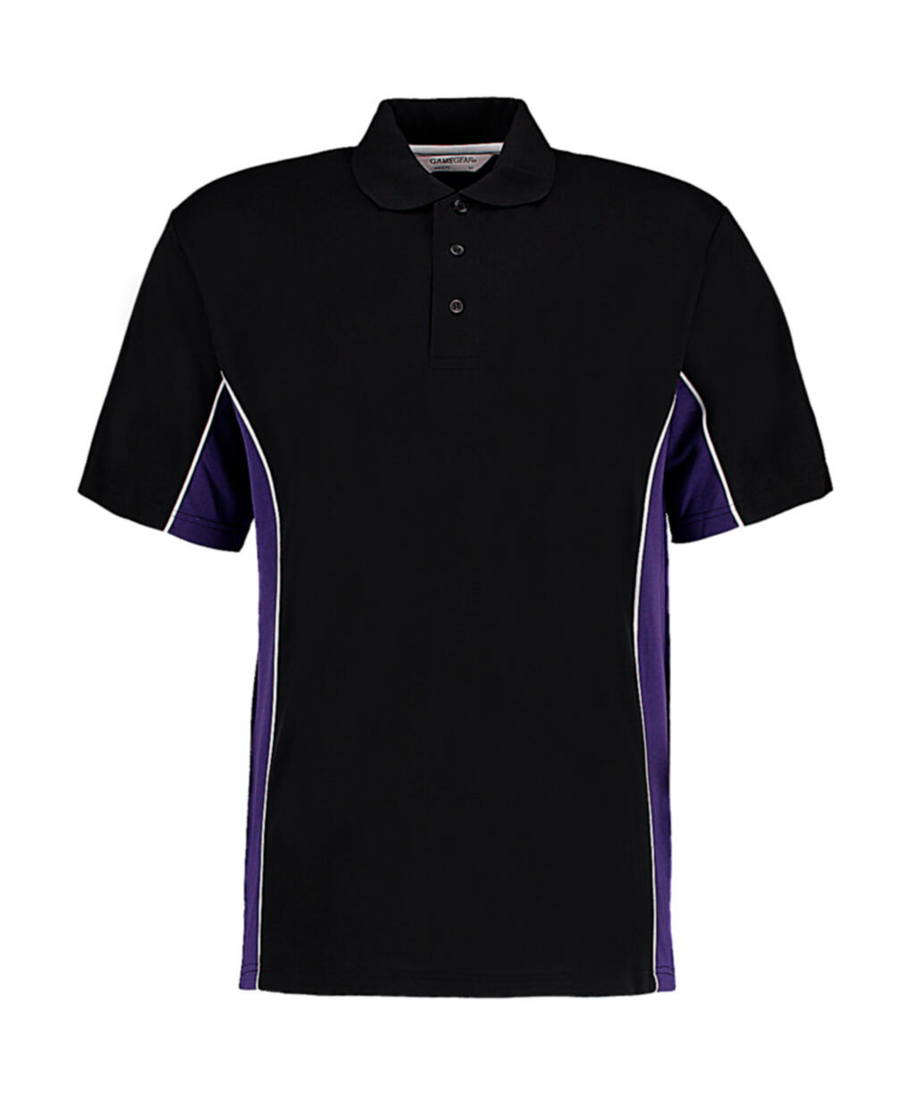 Polo Track hombre Classic Fit Black/Purple/White