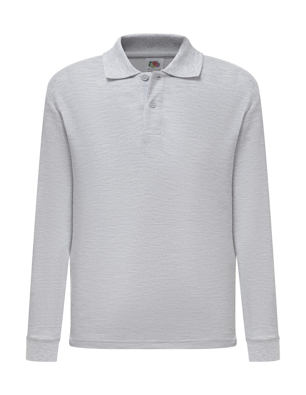Polo 65/35 manga larga niño Heather Grey