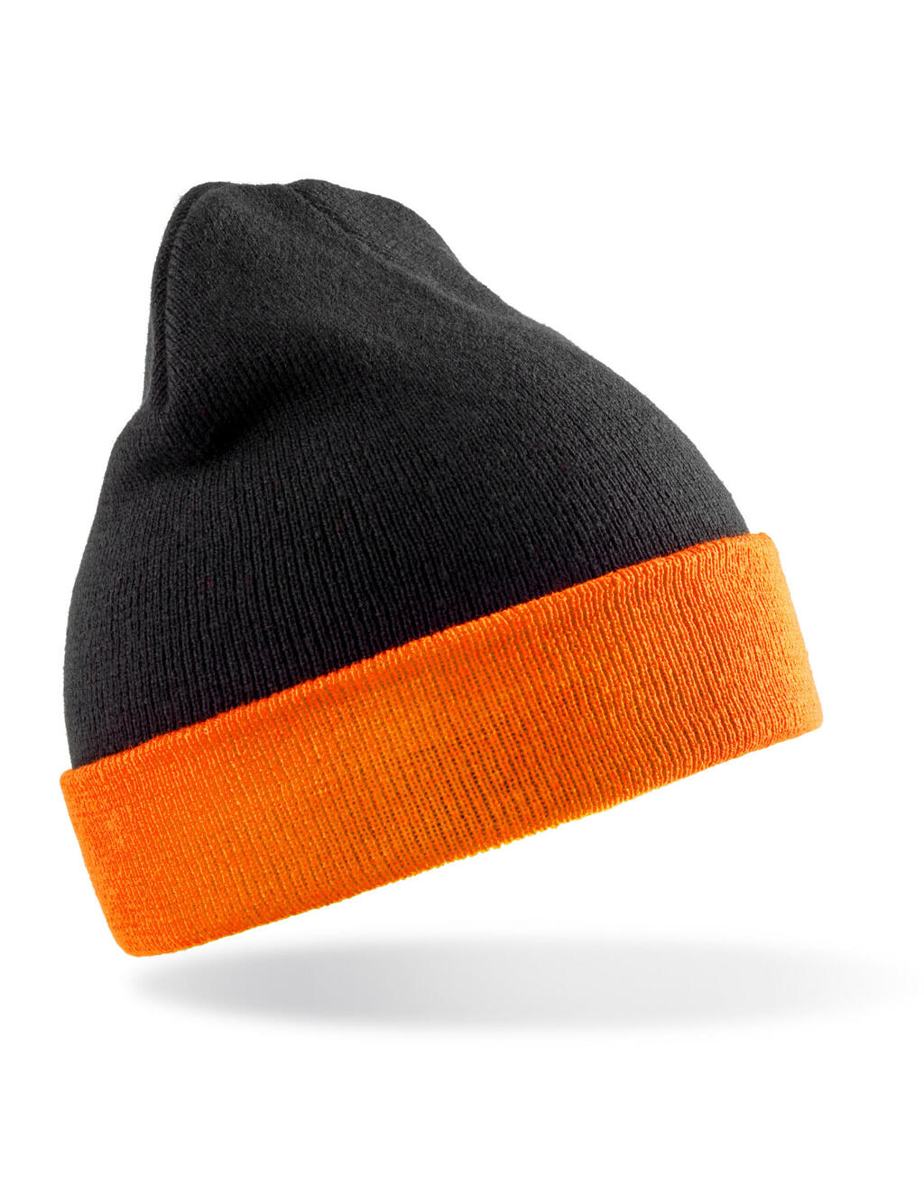 Gorro negro reciclado Compass Black/Orange