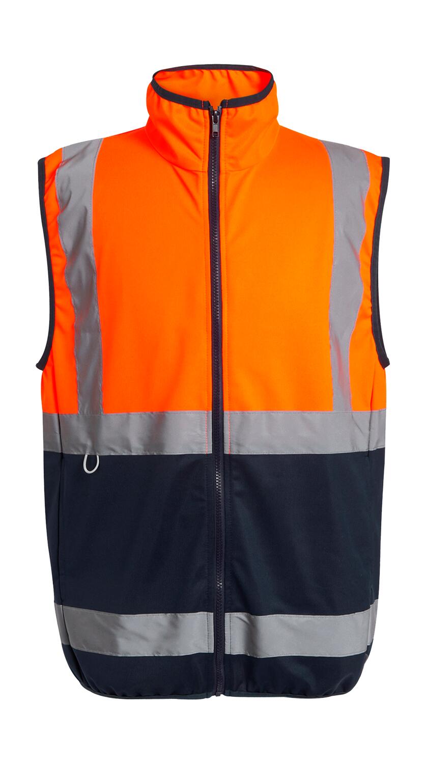 Chaleco con cremallera Hi-Vis Pro Orange/Navy