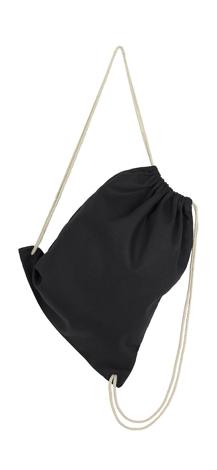 Bolsa/Mochila Drawstring algodón de lona Baby Black