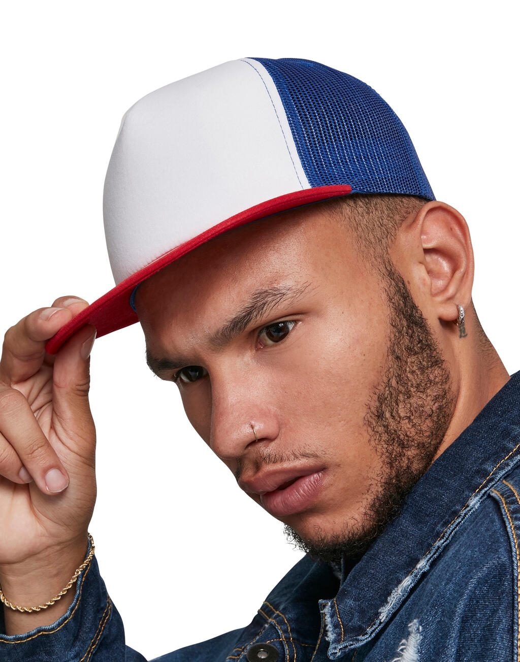  Flexfit Trucker de espuma con frontal blanco