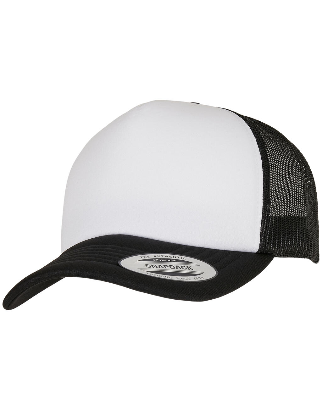  Flexfit Gorra Trucker de espuma curvada - Frente blanco