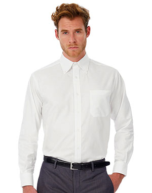  B & C Camisa Oxford LSL/men Shirt
