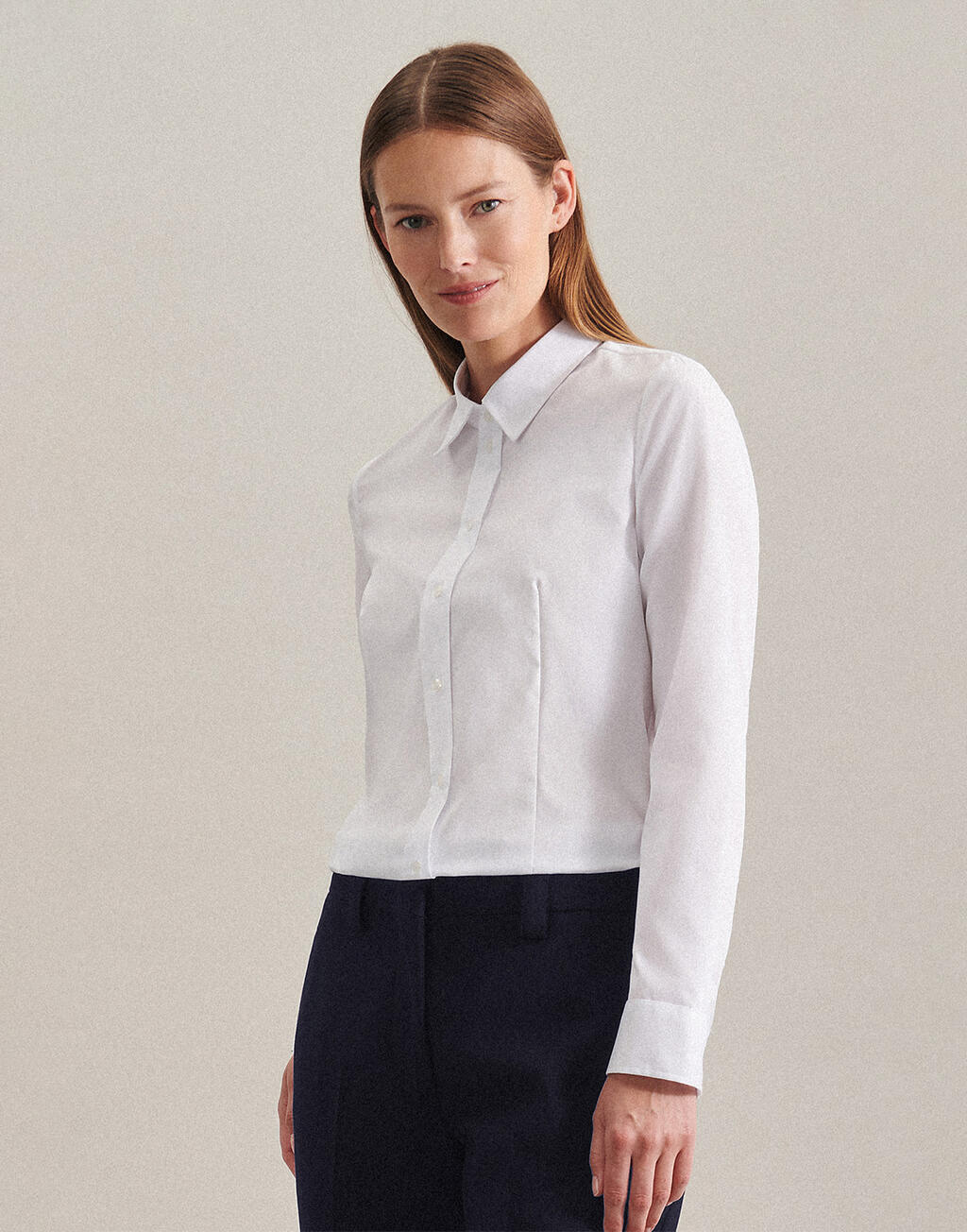  Seidensticker Camisa Kent corte regular manga larga mujer 