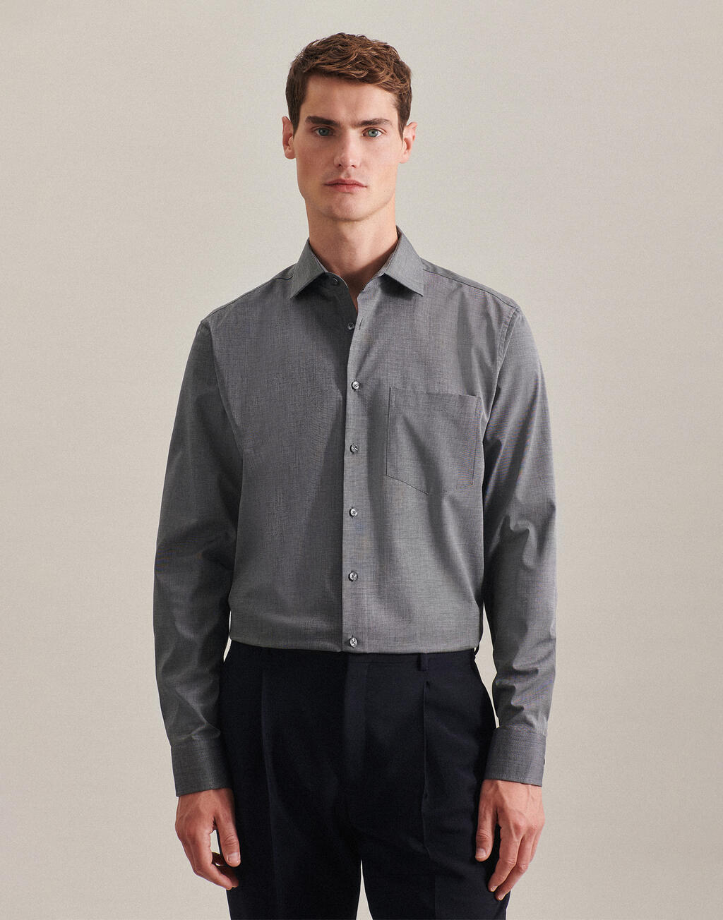  Seidensticker Camisa Kent corte regular manga larga hombre