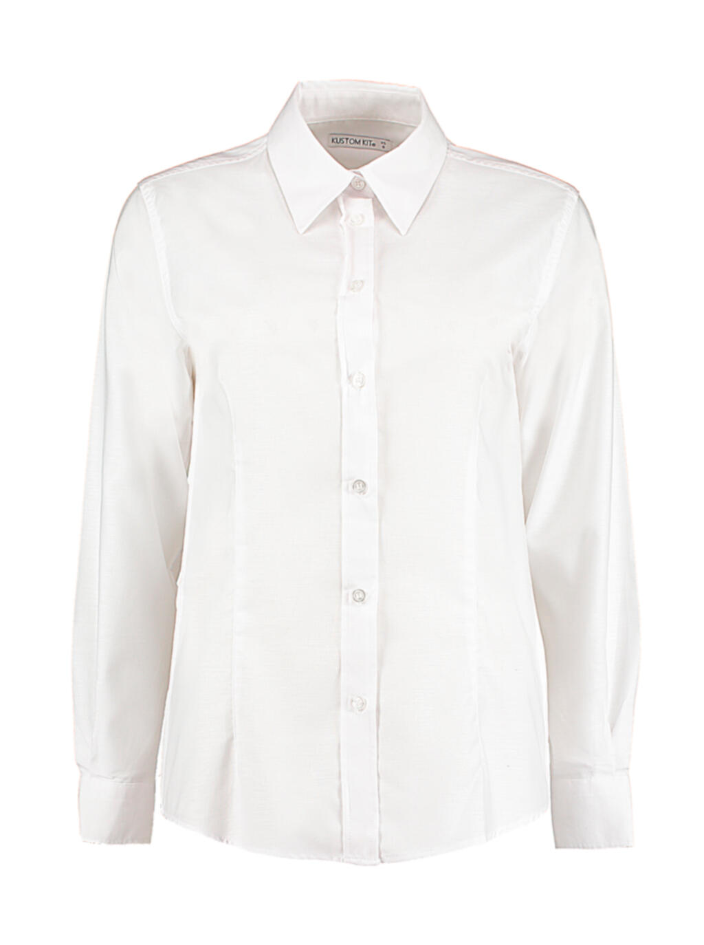 Camisa Oxford Workwear manga larga mujer entallada White