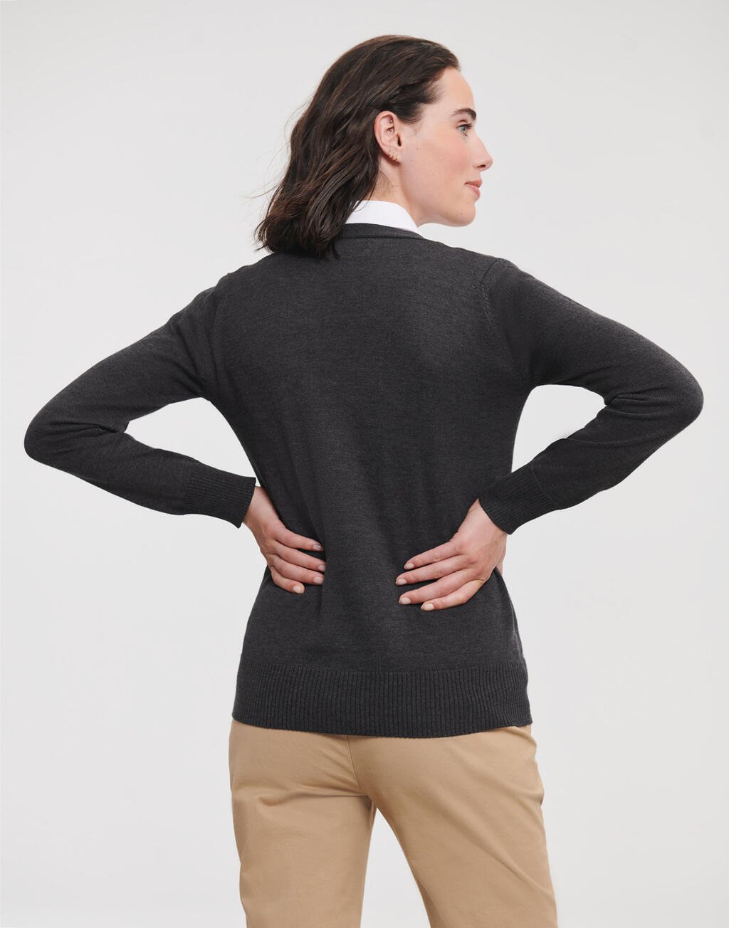  Russell Europe Chaqueta de punto cuello V mujer