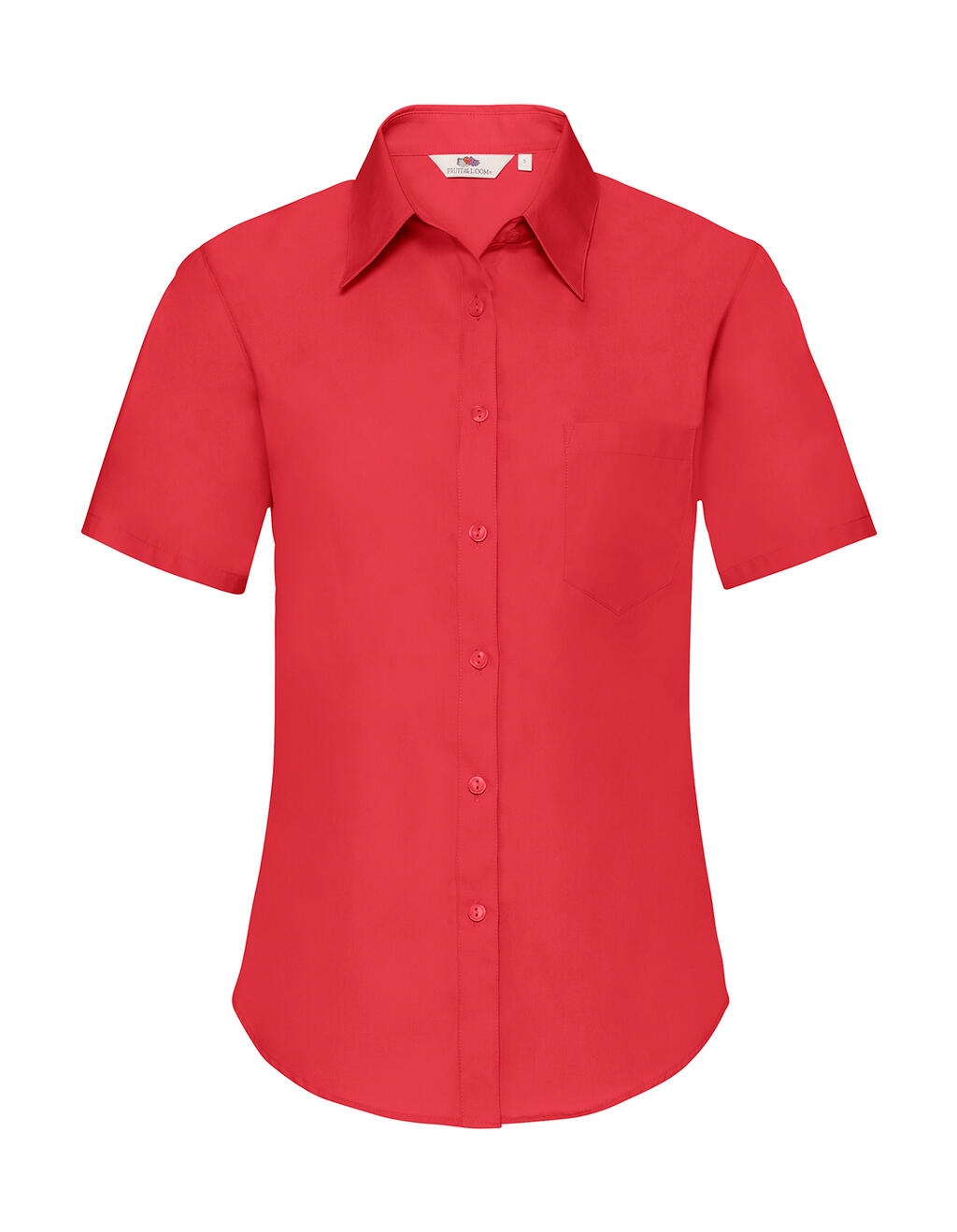 Camisa Popelin manga corta mujer Red