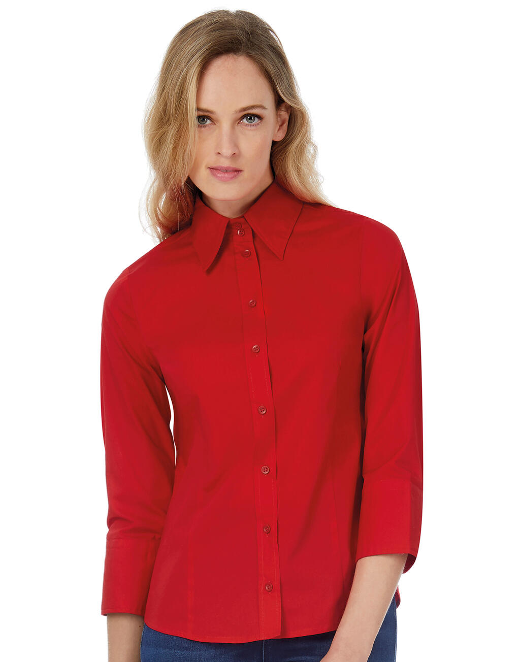  B & C Camisa Milano/women Popelin Shirt 3/4 sleeves