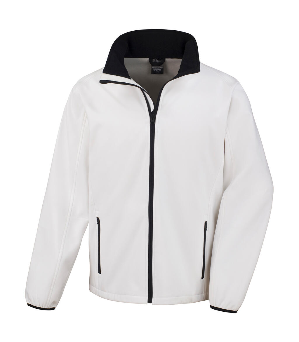Chaqueta Softshell Printable hombre White/Black