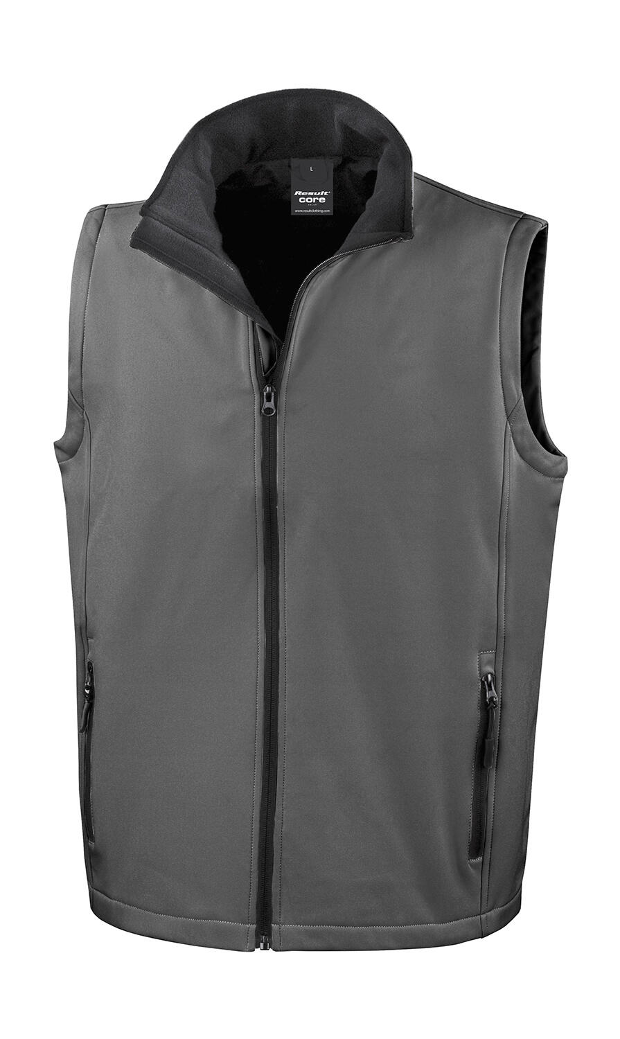 Chaleco Softshell Printable hombre Charcoal/Black