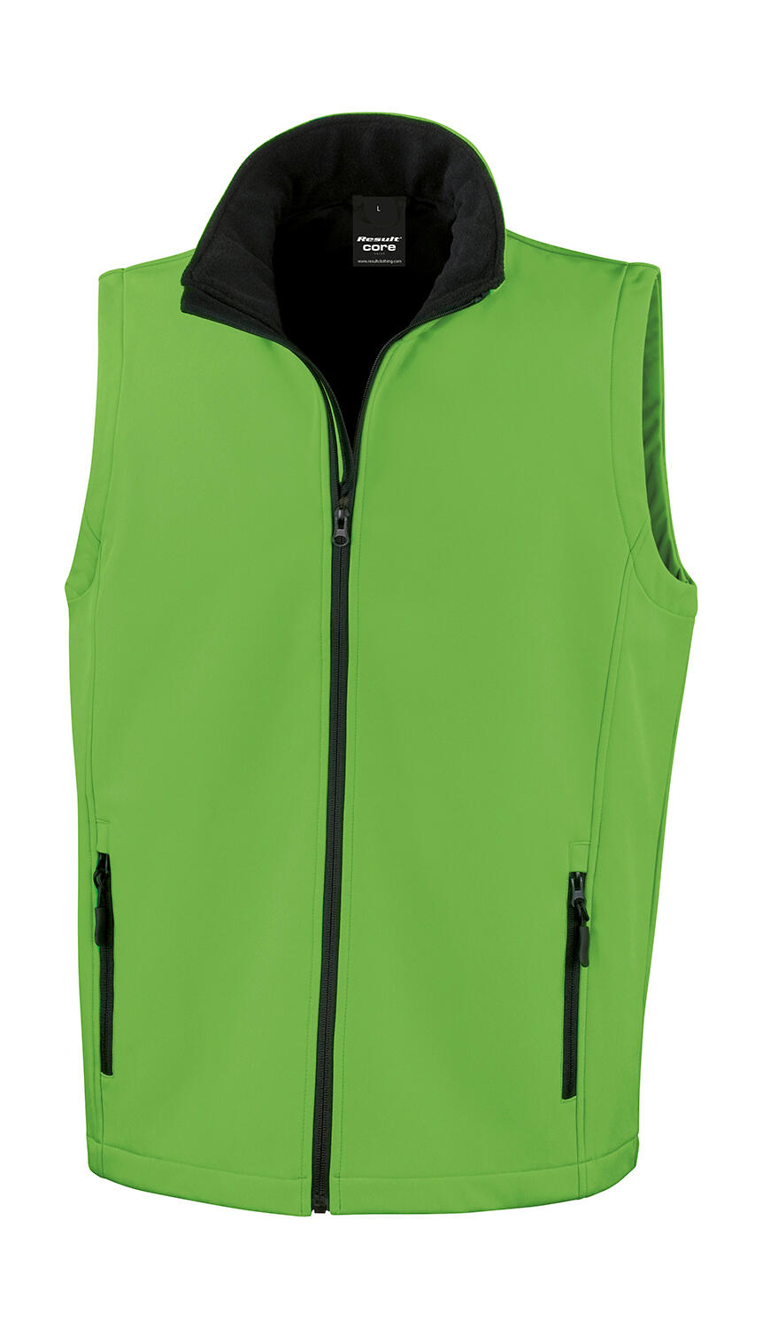 Chaleco Softshell Printable hombre Vivid Green/Black