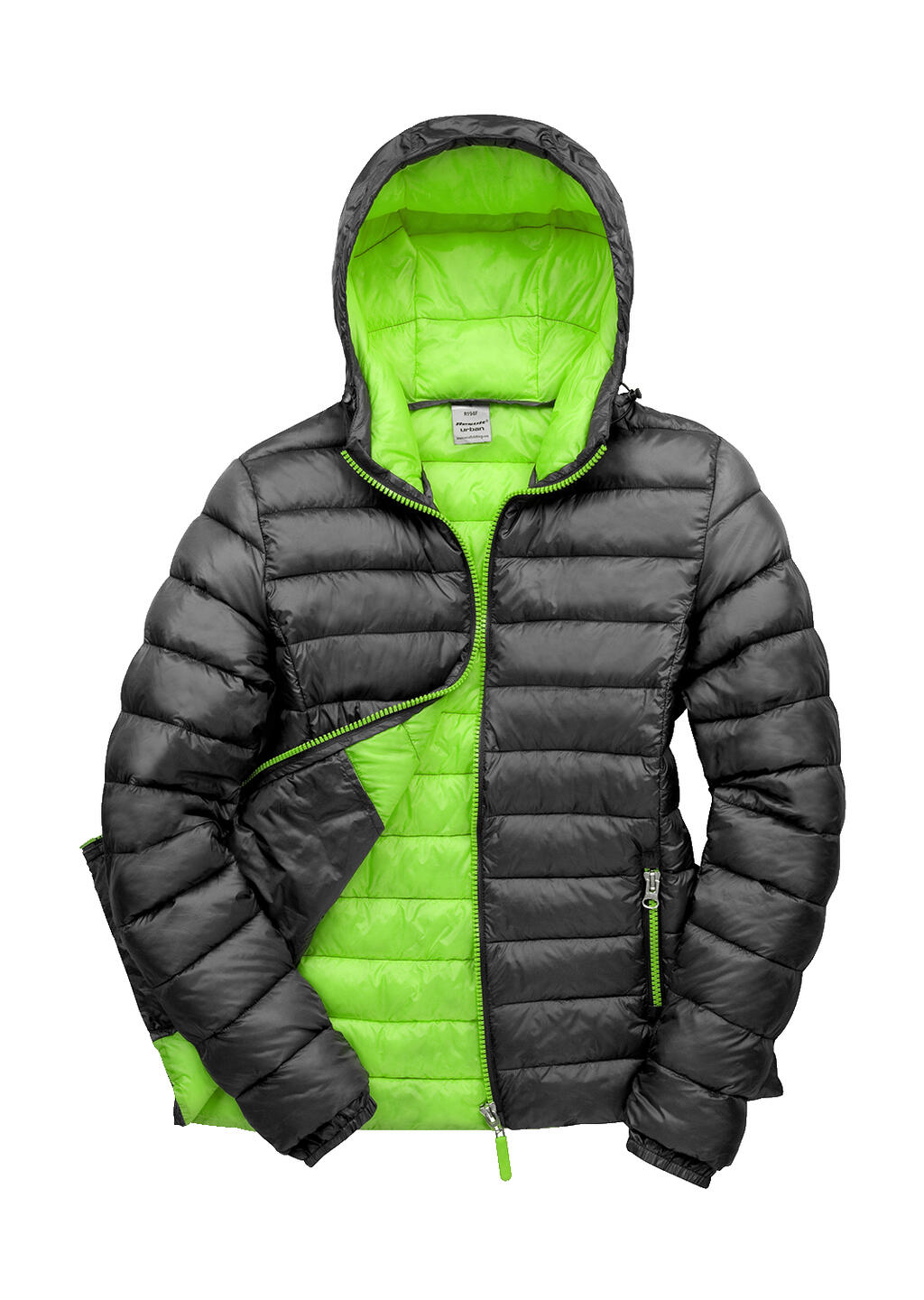 Chaqueta con capucha Snow Bird mujer Black/Lime