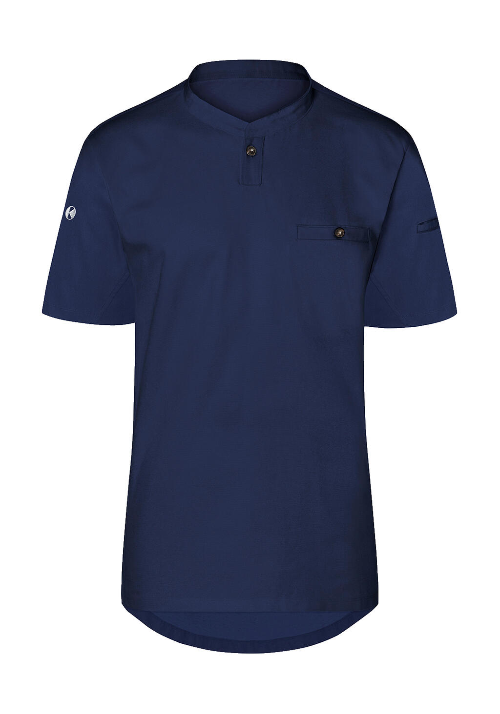 Camisa de trabajo elegante manga corta Navy