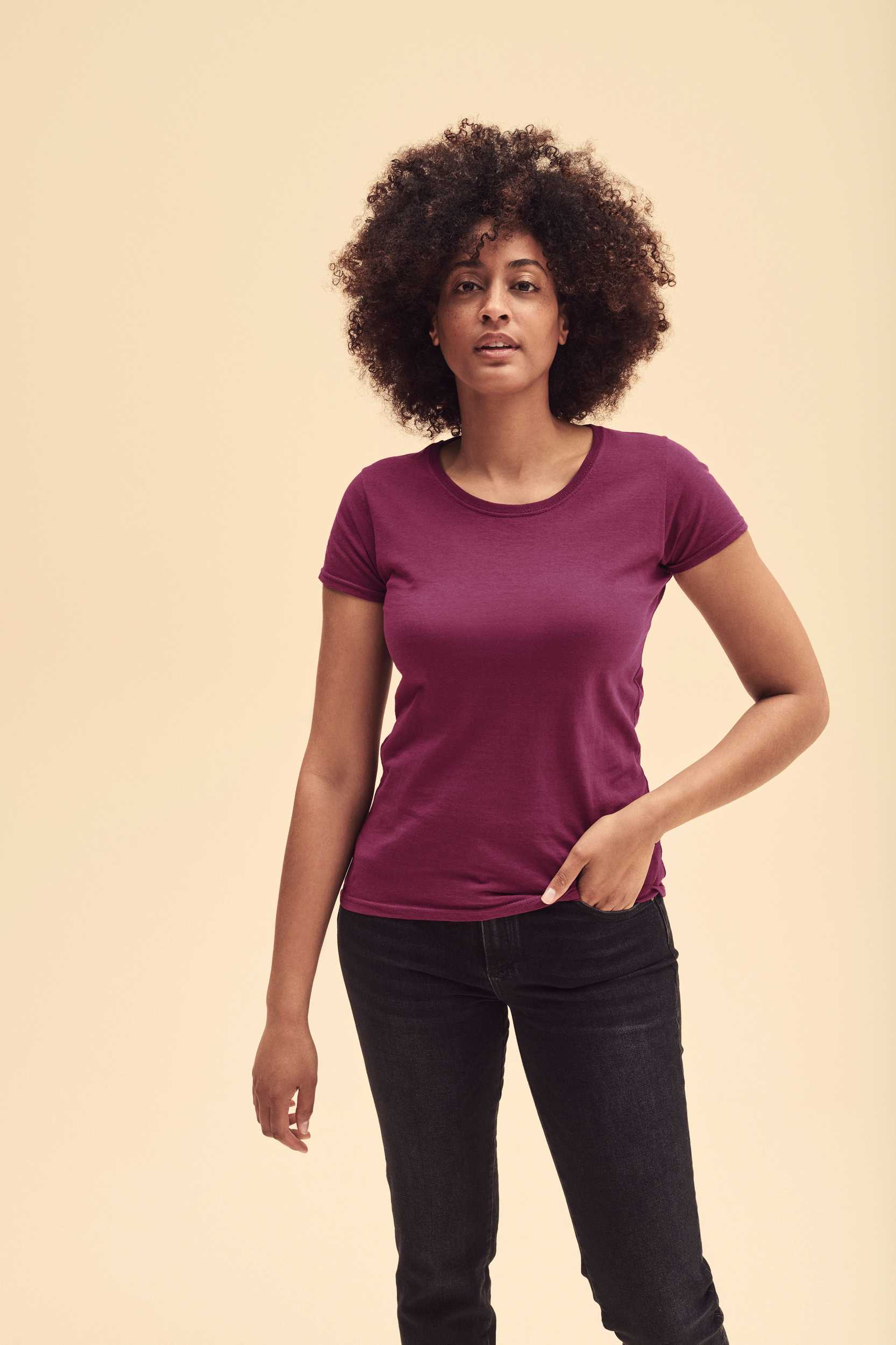  Fruit of the Loom Camiseta Original-T mujer (Full Cut 61-420-0)