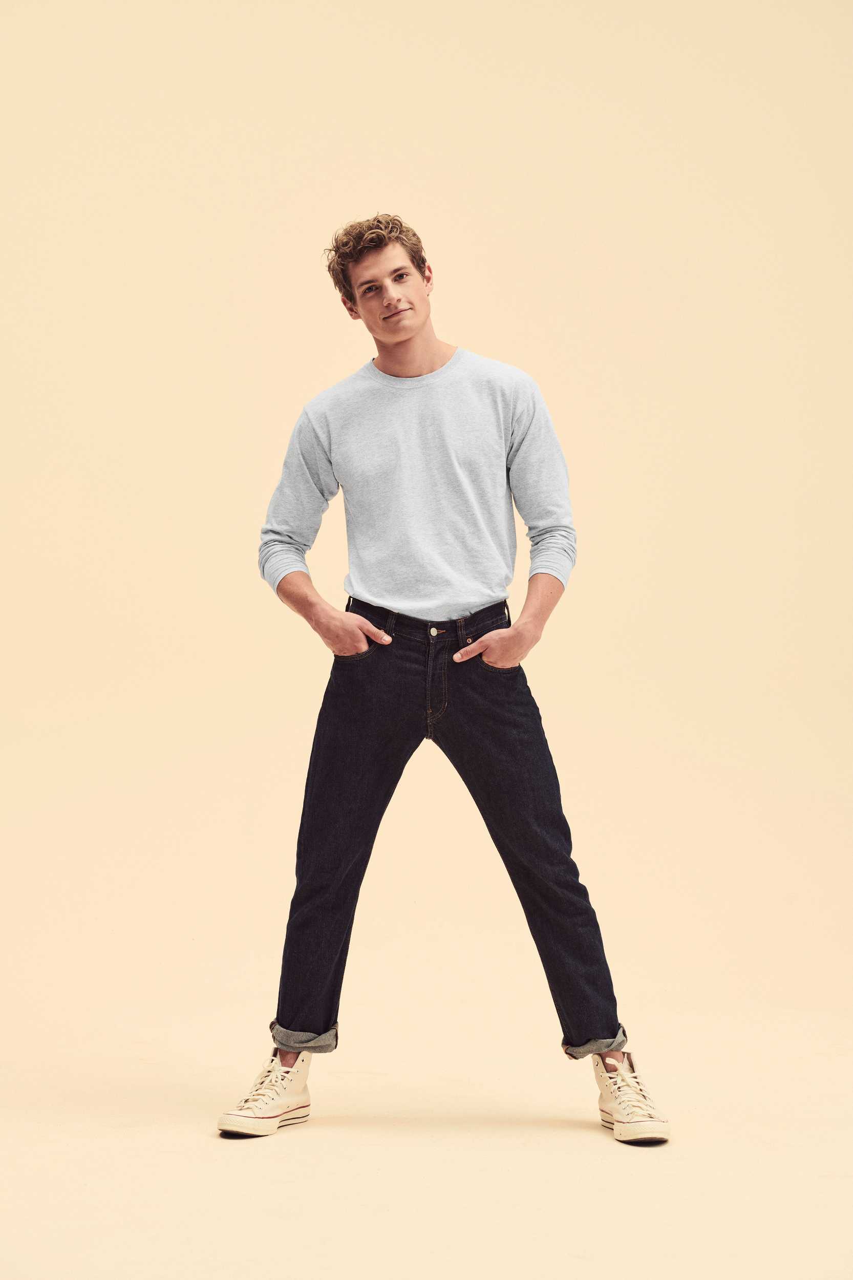  Fruit of the Loom Camiseta Original-T manga larga