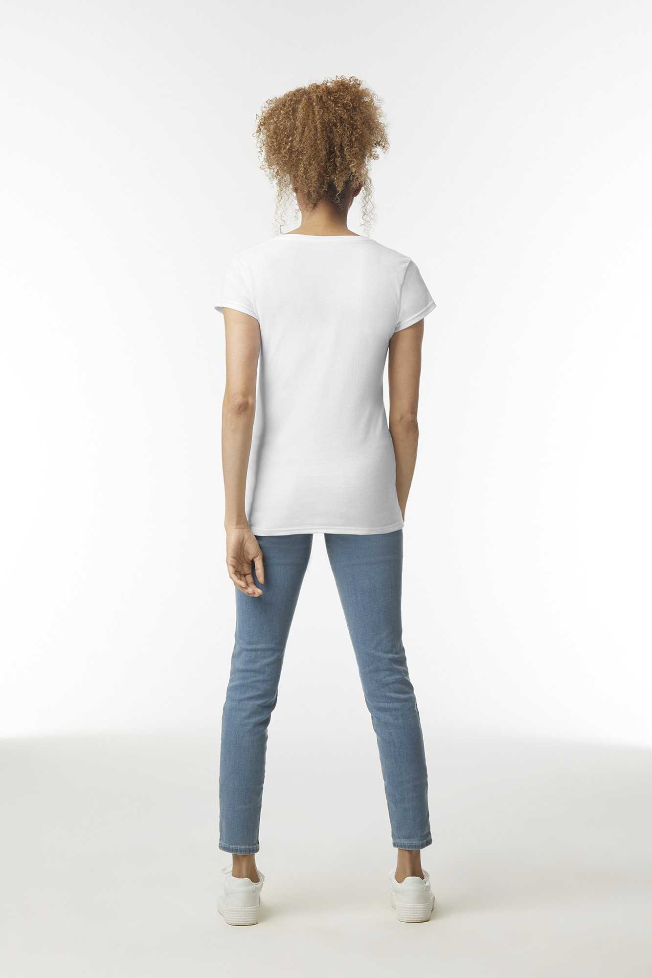  Gildan Camiseta Softstyle cuello de pico mujer