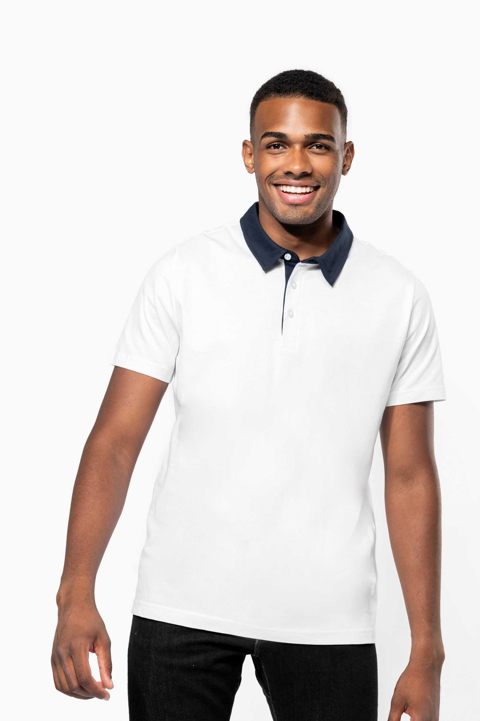  Kariban Polo jersey bicolor hombre