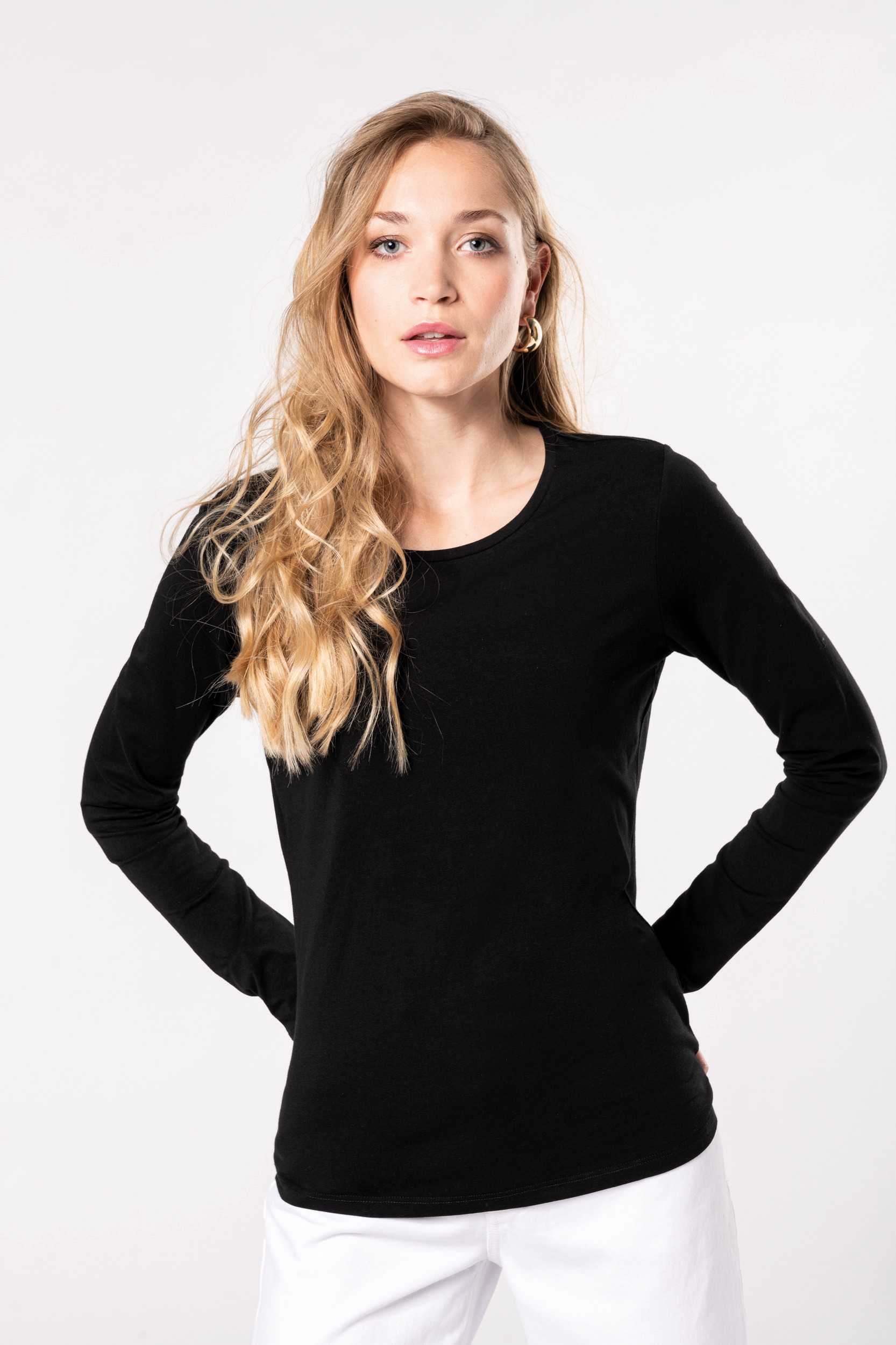  Kariban Camiseta con elastano manga larga mujer