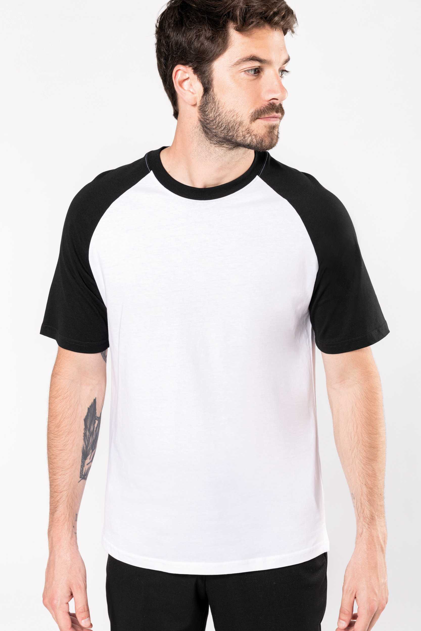  Kariban Baseball - camiseta bicolor manga corta hombre