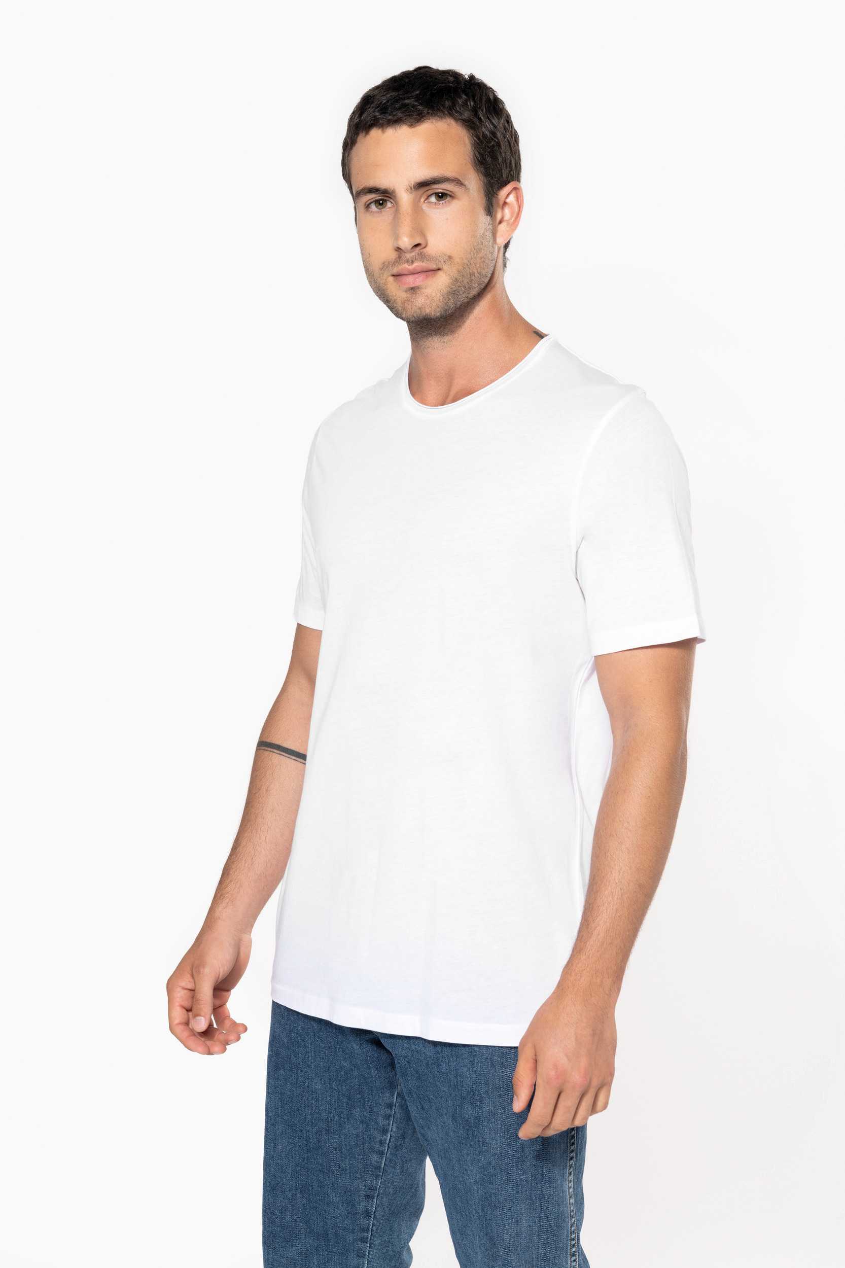  Kariban Camiseta orgánica con cuello sin costuras y manga corta hombre