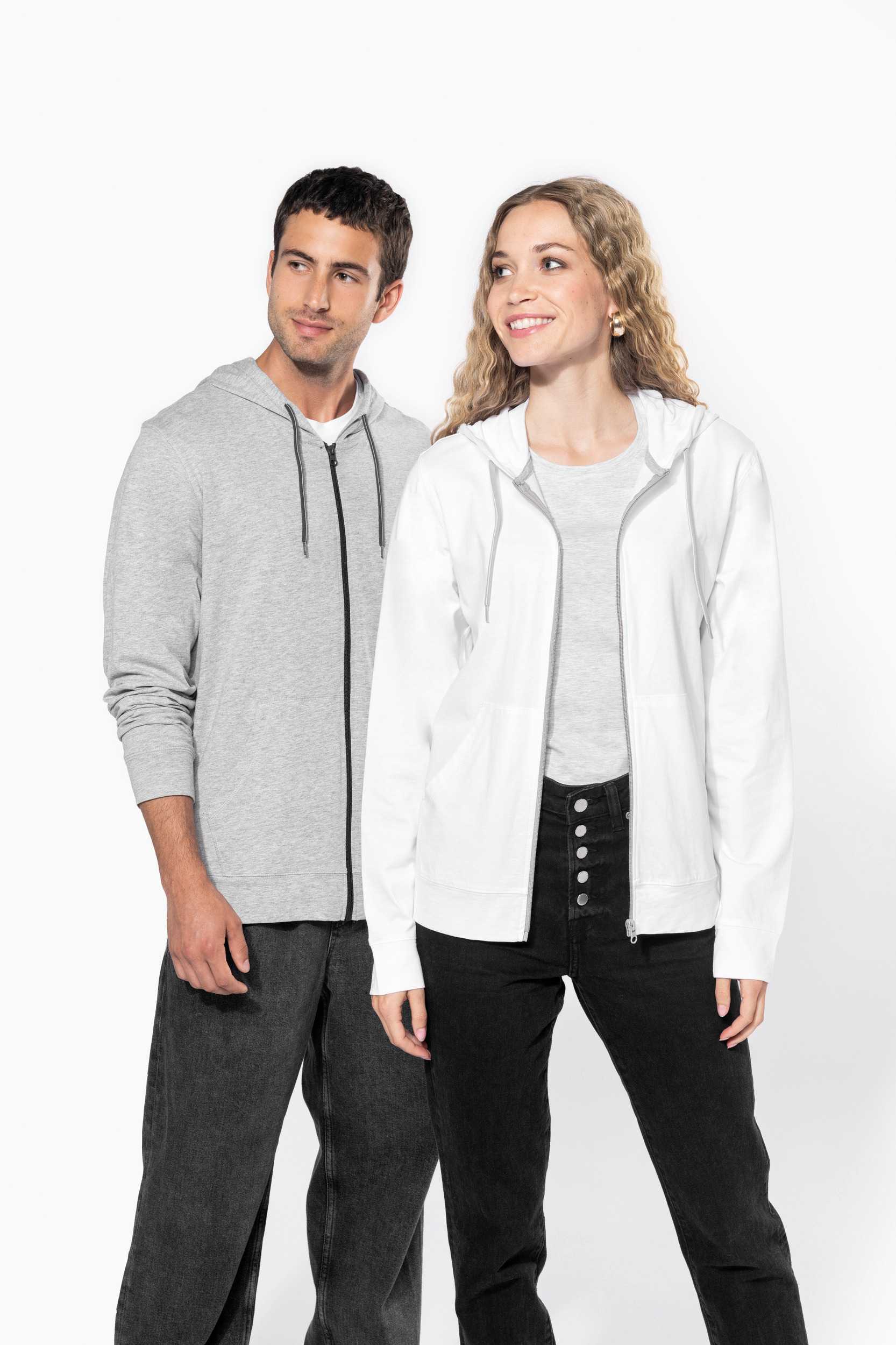  Kariban Sudadera ligera algodón con capucha