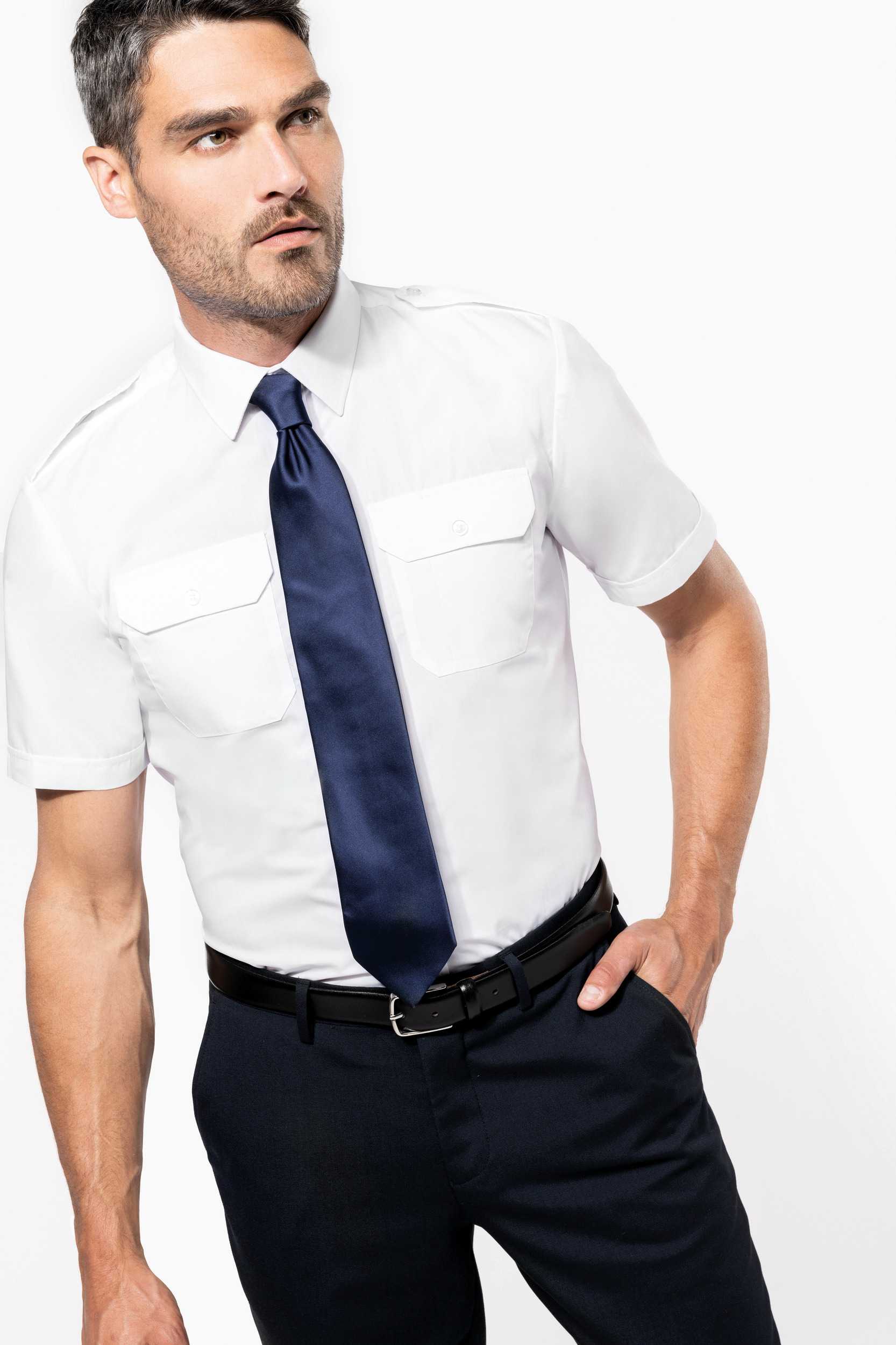  Kariban Camisa piloto manga corta hombre