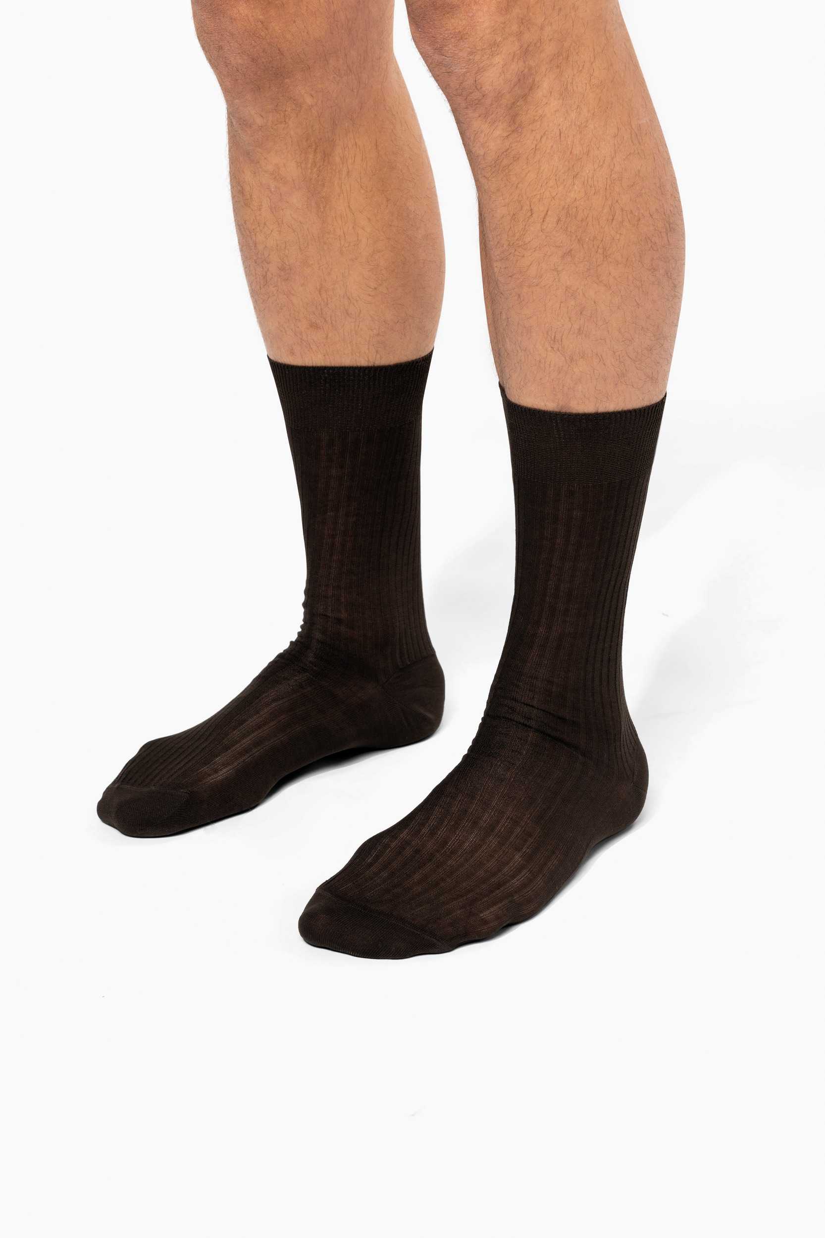  Kariban Premium Calcetines algodón hilo Escocia canalé 4 x 2 hombre