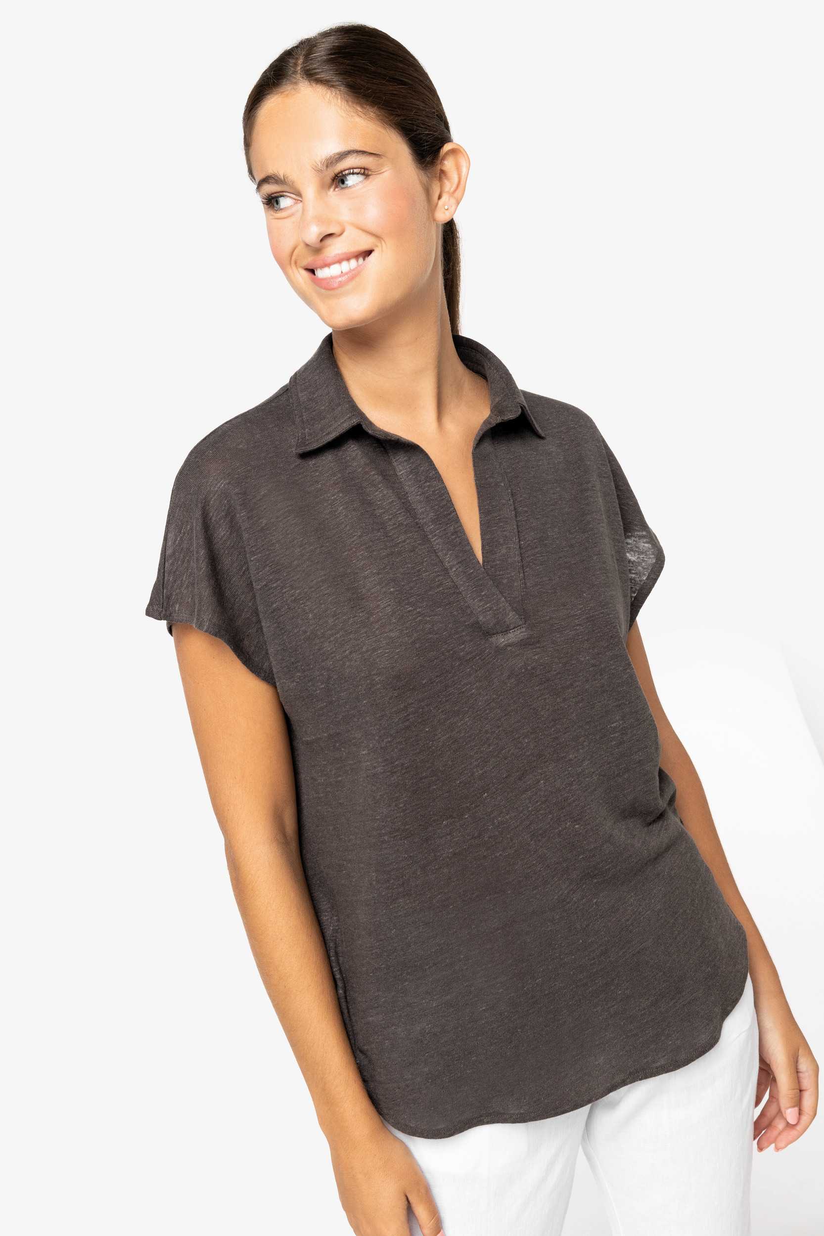  Native Spirit Polo de lino mujer