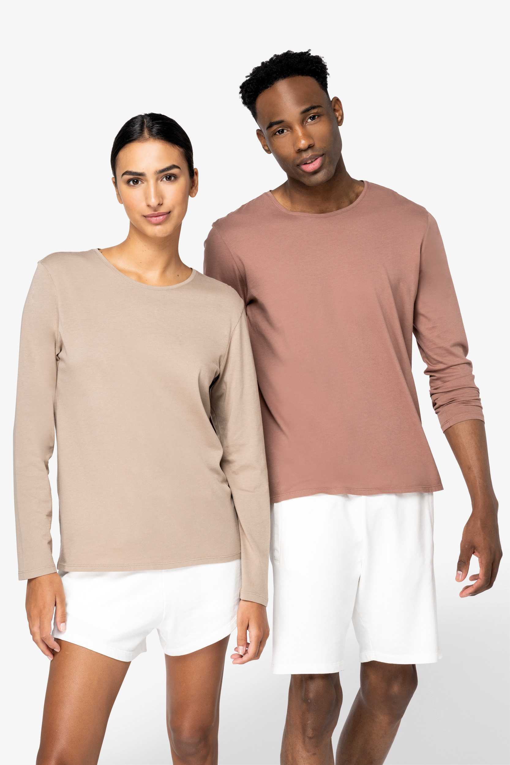  Native Spirit Camiseta ecorresponsable efecto lavado de manga larga unisex