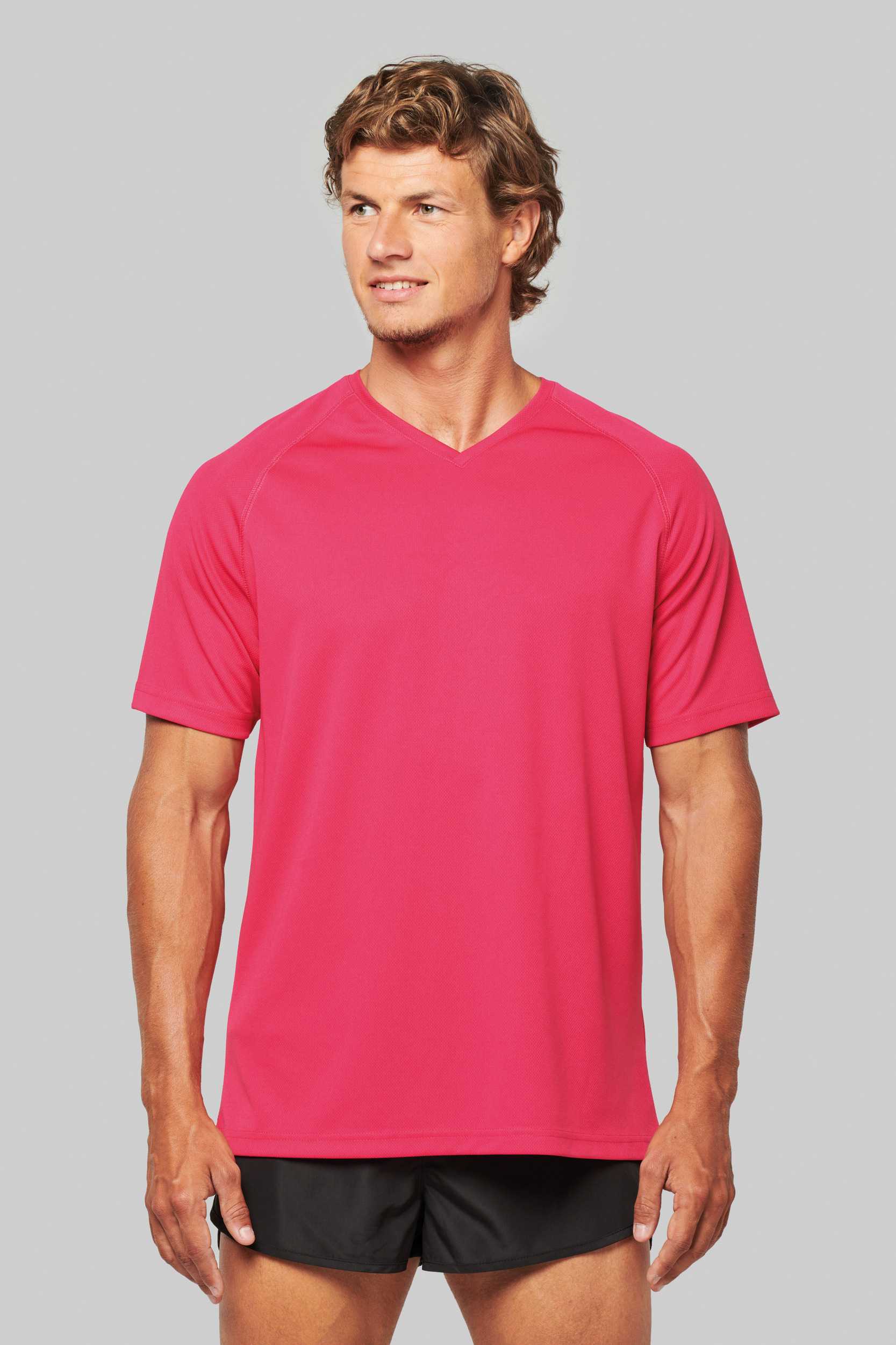  PROACT Camiseta de deporte cuello de pico hombre
