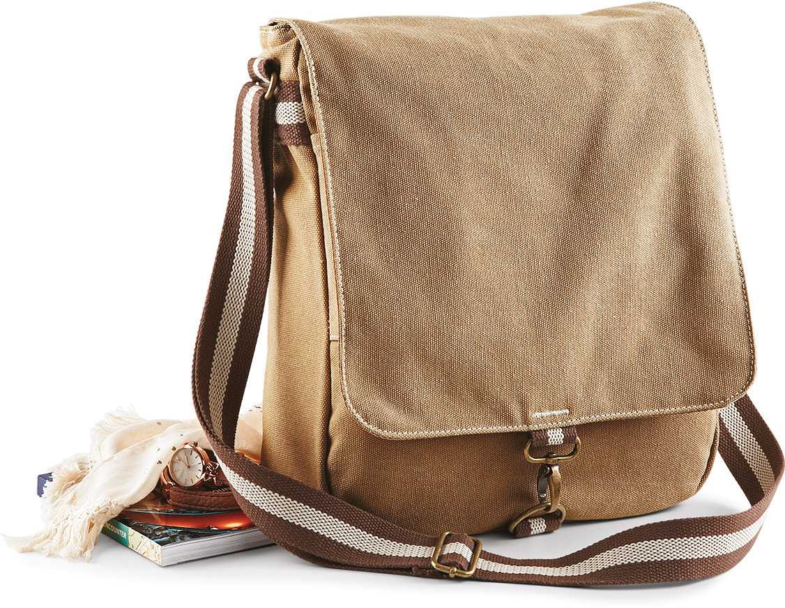  Quadra Bolso Canvas Messenger Vintage