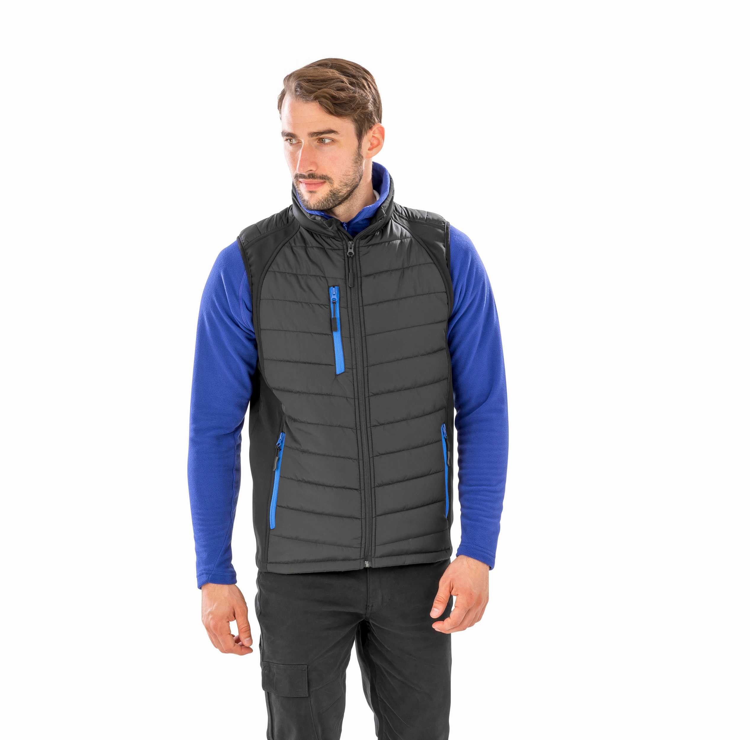  Result Chaleco Softshell Black Compass acolchado reciclado