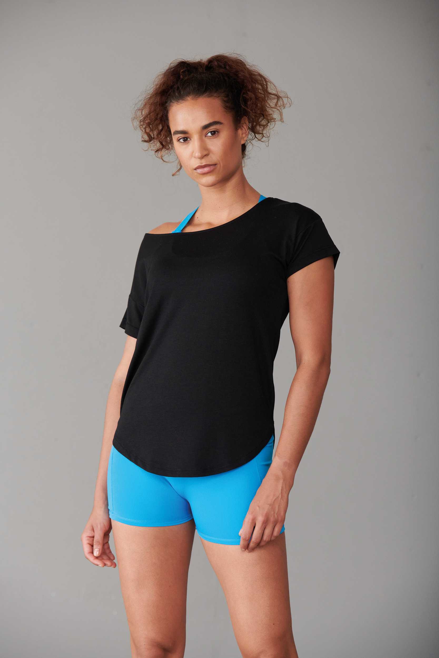  Tombo Camiseta scoop neck mujer