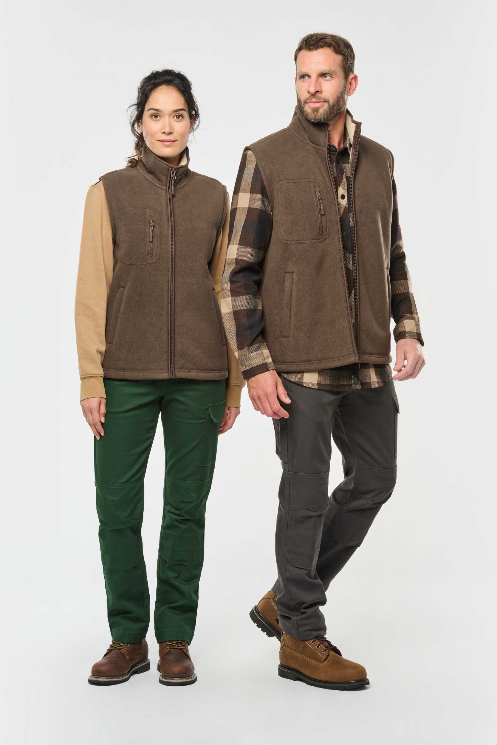  WK. Designed To Work Chaleco polar con interior de sherpa unisex