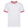 Camiseta manga corta, contraste en cuello y mangas Ringer-t Blanco/rojo