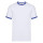 Camiseta manga corta, contraste en cuello y mangas Ringer-t Blanco/azul royal