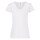 Camiseta manga corta de cuello pico Value de mujer cuello v Blanco