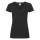 Camiseta manga corta de cuello pico Value de mujer cuello v Negro