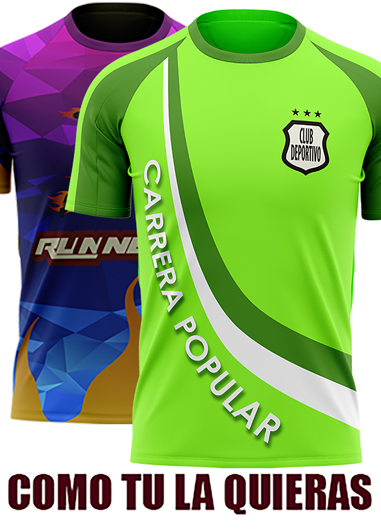 Camiseta Running full print MANGA RANGLAN