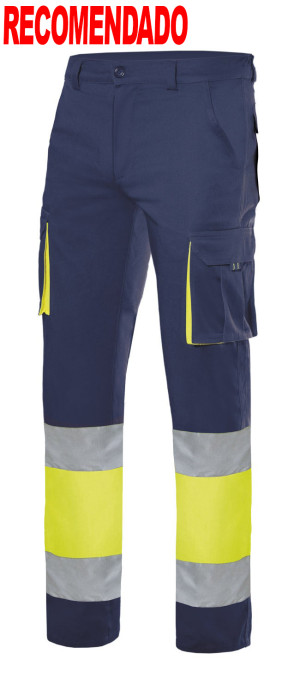  Velilla Pantalón stretch bicolor multibolsillos VELILLA