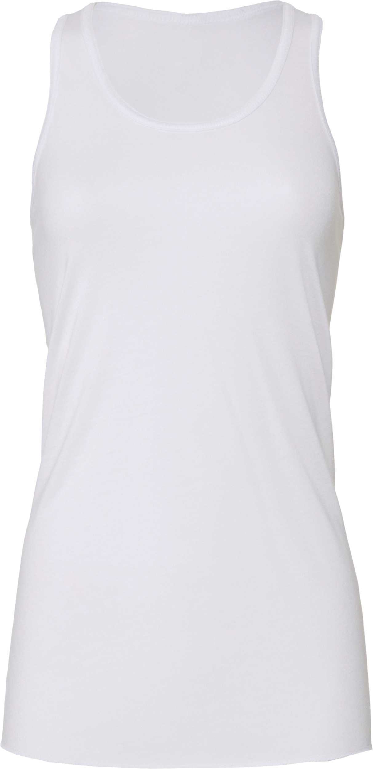 Camiseta Flowy sin mangas espalda estilo nadadora White