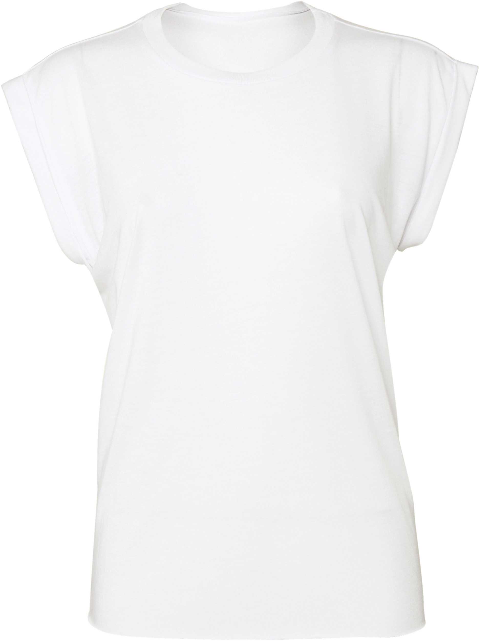 Camiseta Flowy manga vuelta mujer White