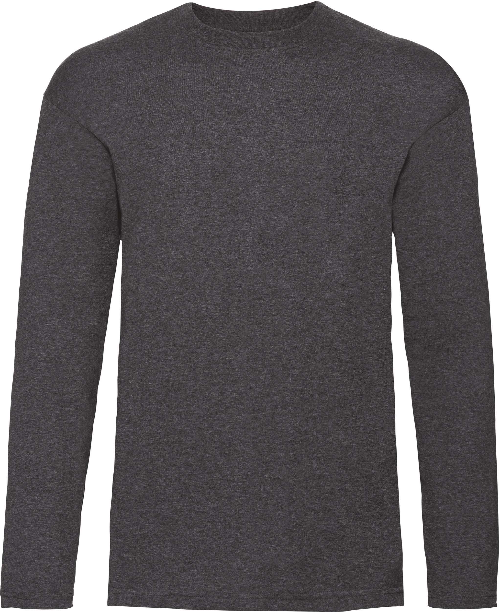Camiseta Valueweight manga larga hombre (61-038-0) Dark Heather Grey