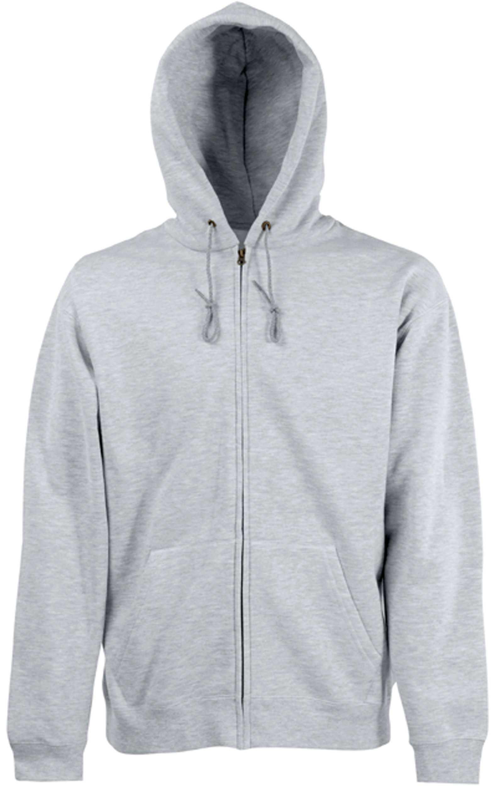 Sudadera Premium cremallera y capucha hombre (62-034-0) Heather Grey